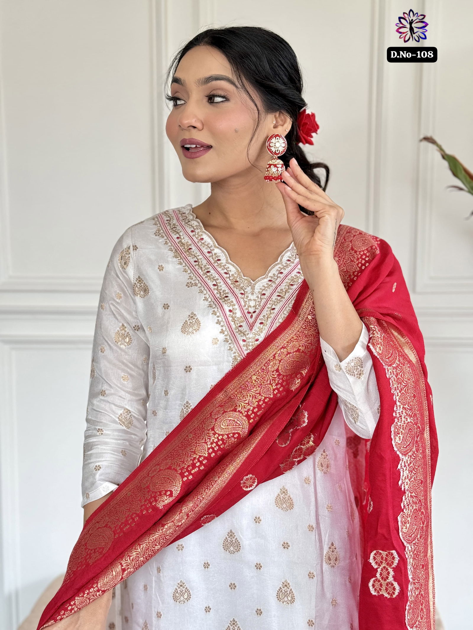 KF 108 Kalaai Viscose Jacquard Kurti With Bottom Dupatta Suppliers In India